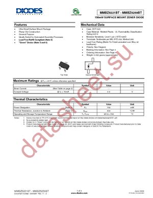 MMBZ5246BT-7-F datasheet  